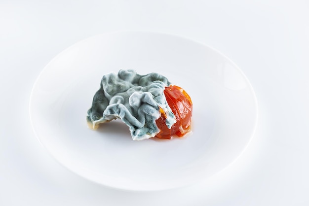 Close-up of plated food, artistic composition